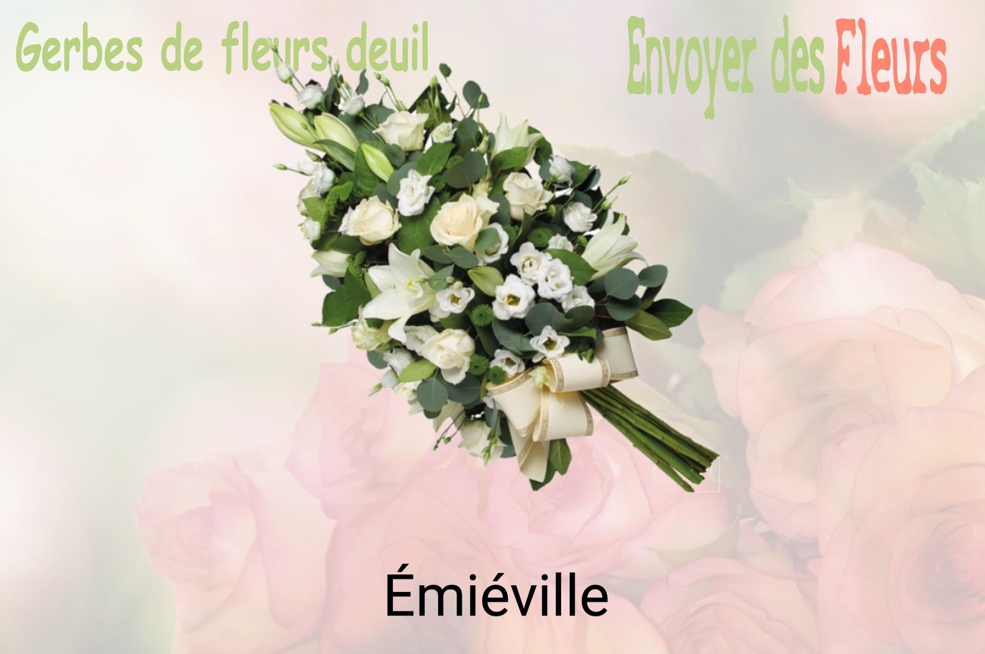 Gerbe de fleurs de deuil livrée à Émiéville
